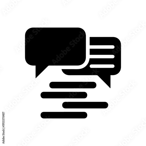 Forum discussion thread icon for online community conversation concept Vector illustration