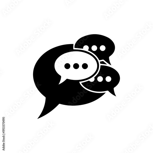 Forum discussion thread symbol for digital communication platform concept Vector illustration