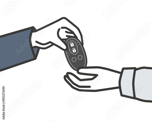 スマートキーの引き渡しイメージ素材