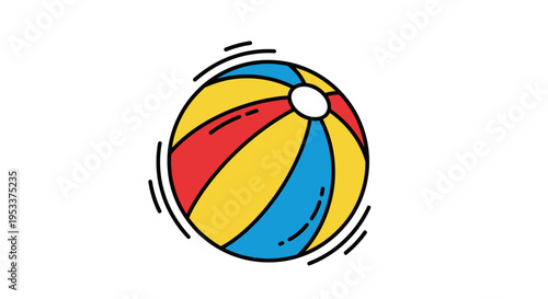 Vector colorful beach ball icon
