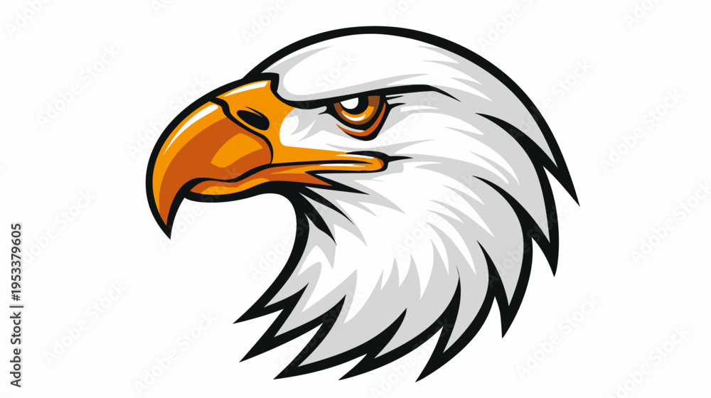 Obraz premium Bold eagle head vector illustration powerful and majestic symbol