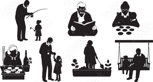 Business professionals in various corporate and social settings business attire office