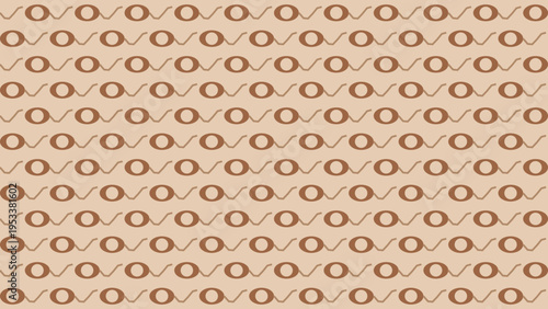 Retro Brown Tape Cassette Pattern on Tan Background vector background