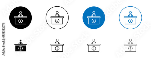 Help desk information icons set. vector illustration