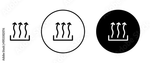 Heat icons set. vector illustration