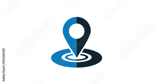 Navigation Location Pin Icon Symbol.