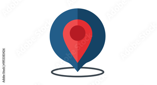 Red Location Map Pin Icon.