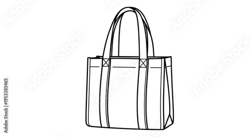 Simple Handbag with Two Handles.