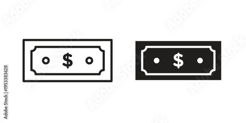 Bonds icon symbols, Solid black and editable stroke icons