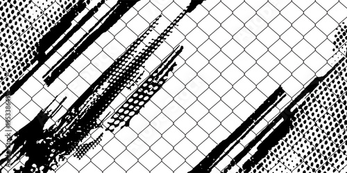 texture for fishing nets. Grunge pattern for sportswear or soccer goal, volleyball net, basketball hoop, hockey, athletics. Grunge background