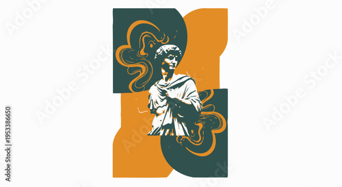 Illustration of a Statue Figure.