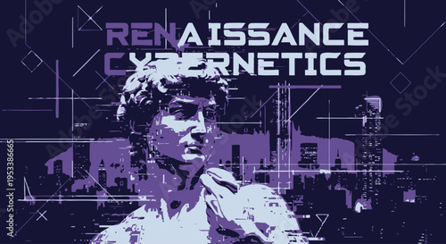 Renaissance Cybernetic Bust Portrait.