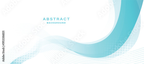 Abstract white and blue curve shapes background. Smooth and clean subtle texture creative design. Modern bright color graphic element. Suit for poster, brochure, presentation, website, flyer