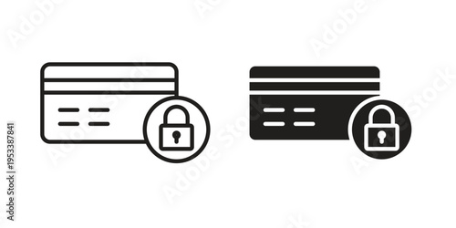 Credit limit icon symbols, Solid black and editable stroke icons