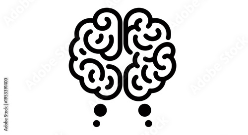 Illustration of Two Brain Icons Indicating Thought and Ideas Across a Pair of Minds.