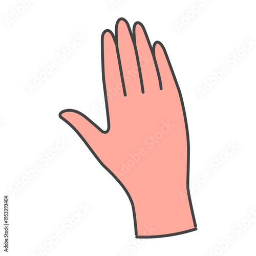 未使用の医療用使い捨てグローブ 単品 ピンク シンプル