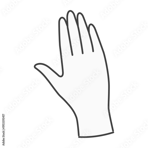 未使用の医療用使い捨てグローブ 単品 白 シンプル