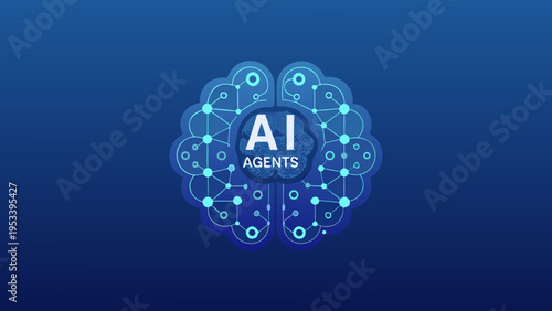 Abstract depiction of artificial intelligence with interconnected nodes and text