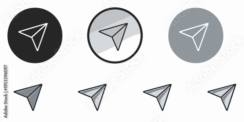 Paper Plane Icons Set – Send Message and Delivery Symbol Collection Vector