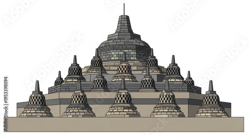 Borobudur Temple - A Majestic Buddhist Monument in Indonesia.