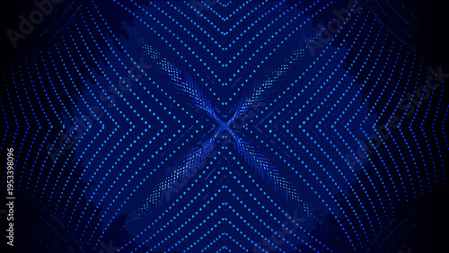 Abstract blue light pattern resembling a futuristic tunnel or vortex