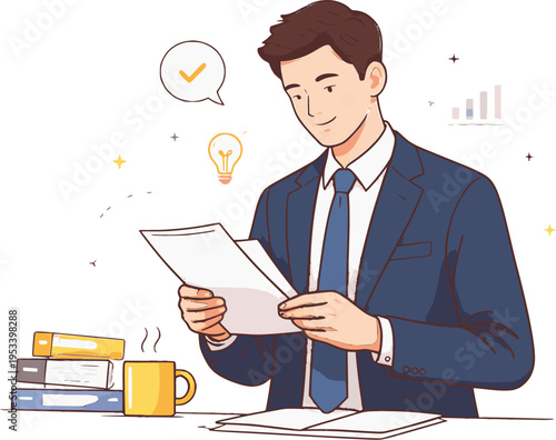 businessman in office vector design 