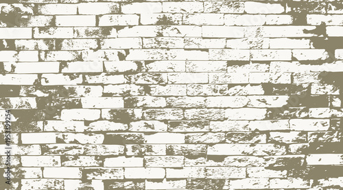 13-74. Surface texture vector image of a brick wall shadowed by illumination - illustration.
