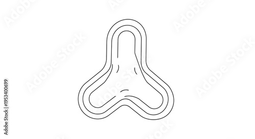 Simple Line Drawing of Pacifier.