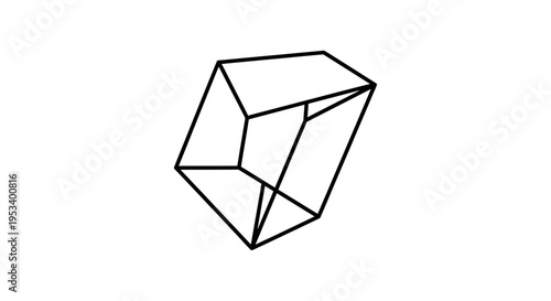 Geometric shape with multiple flat sides.