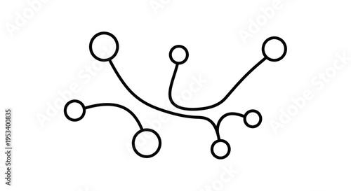 Simple black line art network connections.