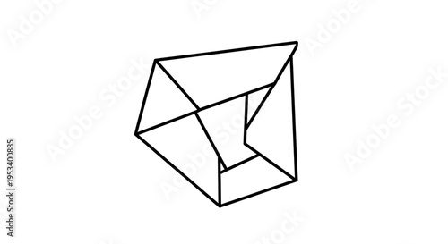 Geometric Shape Polyhedron Lines.