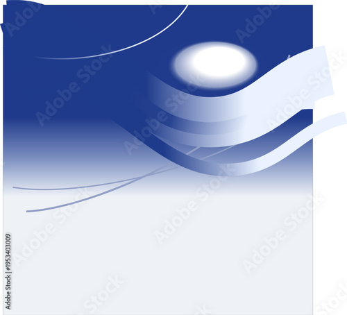 Blue Corporate Background with Top Header Space Gradient Wave