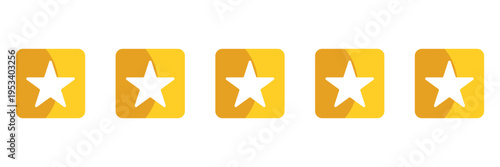 Five stars icon Vector. Five stars customer product rating review flat icon for apps and websites. 11:11