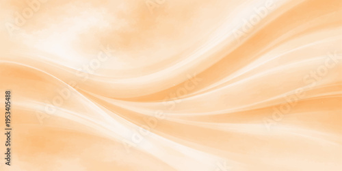 A luxury golden silk and satin fabric background featuring smooth flowing waves of soft pink light and a curved texture design for an elegant textile wallpaper illustration