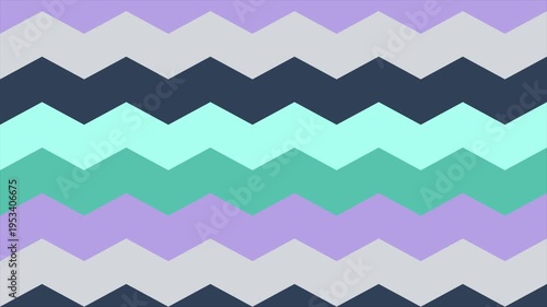Horizontal Chevron Pattern with Teal Purple and Navy Zigzag Lines