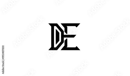 vector illustration of a number zero Abstract DE Letter Logo Modern Monogram Vector Symbol