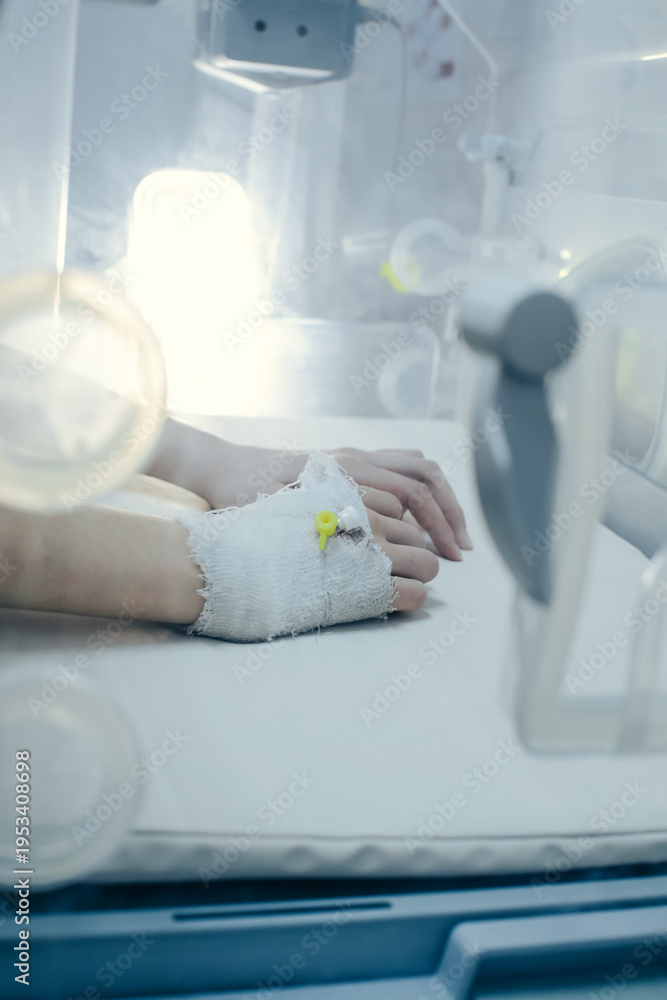 Fototapeta premium Patient Hand With IV Drip