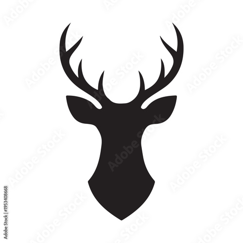 Deer head silhouette. Vector illustration Silhouette