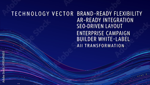 Abstract technology background with marketing and seo related keywords displayed