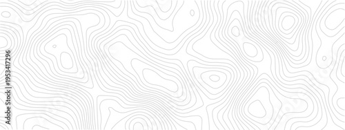 Modern Geometric Map Design Incorporating Topographical Lines, Sea Maps, and Mounted Area Spaces for a Clean White Background