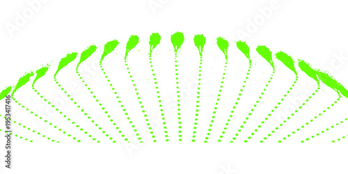 Abstract green and colorful background design featuring vector nature illustrations with metal symbols and geometric lines