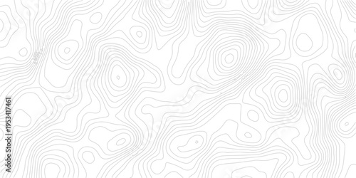 Topographic map background seamless contour lines pattern vector illustration for cartography and terrain elevation concepts