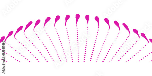 An abstract pink background vector illustration featuring a pink plastic paperclip as a business tool object for office design and beauty equipment