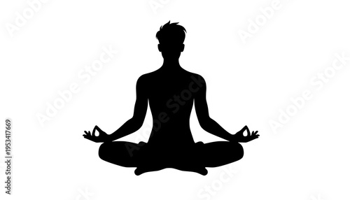 silhouette of a woman in yoga position