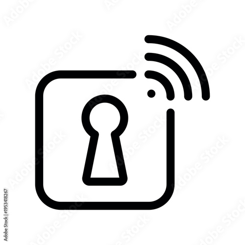 Smart Internet Security Padlock Network Concept