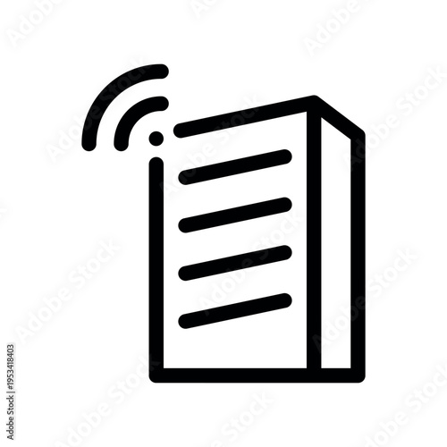 Smart Corporate Building Wireless Network Symbol