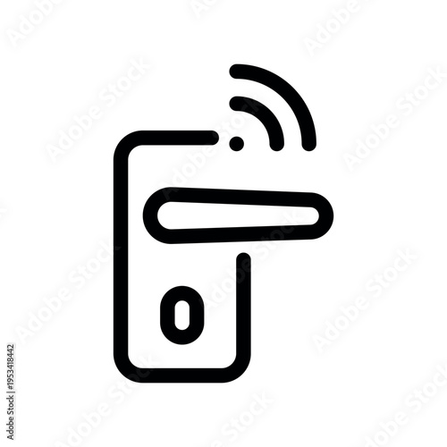 Smart Door Knob Wireless Home Access Line Graphic