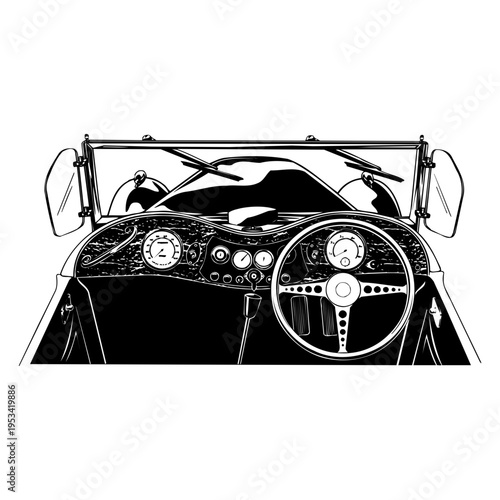 Foto Vintage Roadster Dashboard