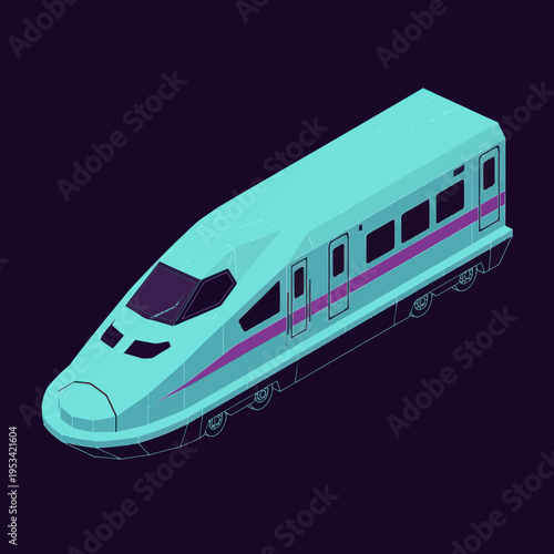 Futuristic Train with Modern Design Elements.