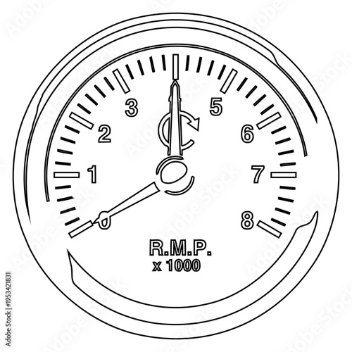 Foto RPM gauge illustration